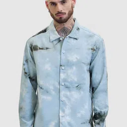 Snitch Men Relaxed Boxy Abstract Printed Casual Shirt-image-63