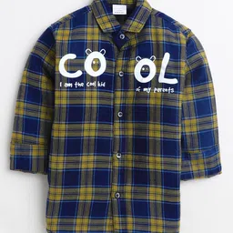 Polka Tots Boys Checked Full Sleeves Cotton Casual Shirt-image-37