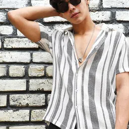 Campus Sutra Classic Vertical Striped Casual Shirt-image-9