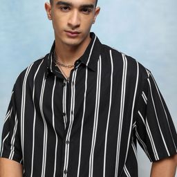 HIGHLANDER Men Opaque Striped Casual Shirt-picture-17