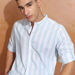 HIGHLANDER Men Opaque Striped Casual Shirt-image-53
