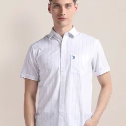 U.S. Polo Assn. Vertical Stripe Cotton Shirt-picture-0