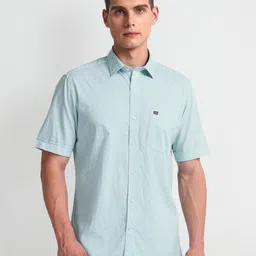 Arrow Sport Abstract Printed Spread Collar Short Sleeves Cotton Casual Shirt-image-75
