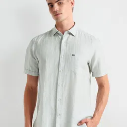 Arrow Sport Vertical Striped Linen Shirt-image-23
