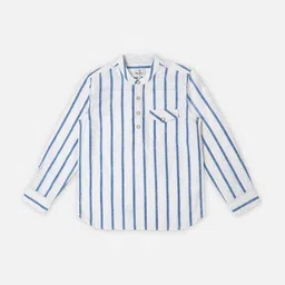 Pepe Jeans Boys Opaque Striped Cotton Casual Shirt-picture-9