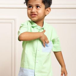 Polka Tots Boys Opaque Striped Cotton Casual Shirt-image-12