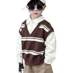 StyleCast x Revolte Boys Striped Spread Collar Curved Casual Shirt-image-55
