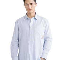 RARE RABBIT Men Comfort Fit Spread Collar Pinstripes Striped Cotton Casual Shirt-image-68