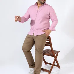 Instafab Plus Men Comfort Opaque Striped Casual Shirt-picture-13