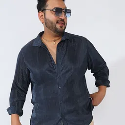 Instafab Plus Men Comfort Opaque Striped Casual Shirt-image-27