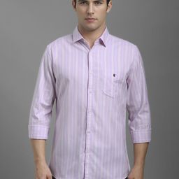 Louis Philippe Sport Men Striped Long Sleeves Pure Cotton Casual Shirt-image-24
