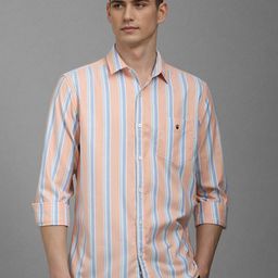 Louis Philippe Sport Men Striped Long Sleeves Pure Cotton Casual Shirt-image-21
