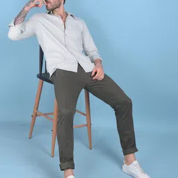 Crimsoune Club Classic Slim Fit Geometric Printed Cotton Casual Shirt-image-86