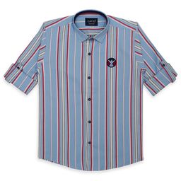 CAVIO Boys Striped Cotton Comfort Casual Shirt-image-44