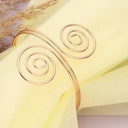 SOHI Women Gold-Toned Gold-Plated Armlet Bracelet-15