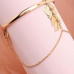 SOHI Women Gold-Toned Gold-Plated Armlet Bracelet-16