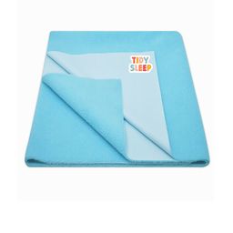 TIDY SLEEP Kids Blue Solid Fleece Water Resistant Dry Sheet-image-89