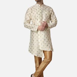 ROYAL KURTA Woven Design Zari Kurta With Trousers-47