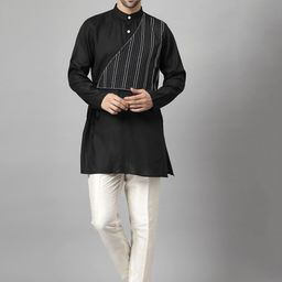 Utsav Fashion Men Embroidered Regular Thread Work Kurta with Trousers-picture-4