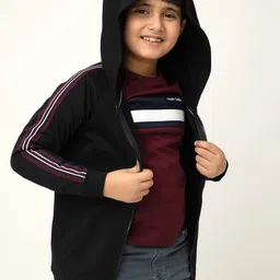 Purple United Kids Boys Hooded Fleece Jacket-26