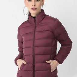 Crimsoune Club Women Mock Collar Puffer Jacket-image-91