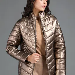 20Dresses Metalic Mock Collar Quilted Jacket-29