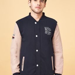 BYFORD by Pantaloons Colourblocked Mandarin Collar Bomber Jacket-12