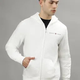 GANT Solid Hooded Regular Fit Sweatshirt-image-72
