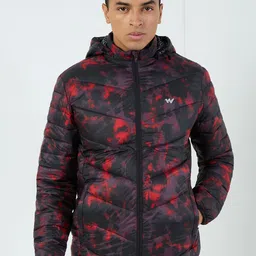 Wildcraft Men Hooded Abstract Printed Casual Puffer Lightweight Jacket-image-22