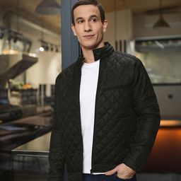 The Indian Garage Co Men Black Quilted Jacket-image-10