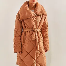 BIANCO LUCCI Longline Quilted Jacket-41