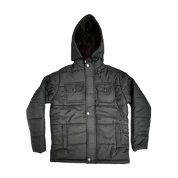 AD & AV Girls Olive Green Water Resistant Hooded Winter Quilted Jacket-image-23