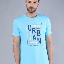 TQS Men Blue Typography Printed Pure Cotton Slim Fit T-shirt-image-82