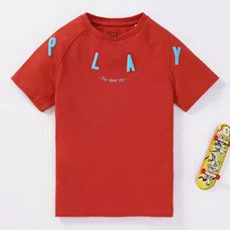 Ed-a-Mamma Boys Typography Printed Raglan Sleeves Cotton T-shirt-38