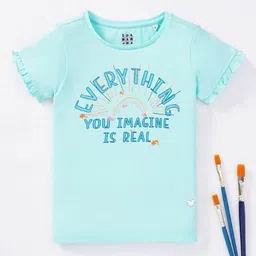 Ed-a-Mamma Girls Typography Printed Round Neck Cotton T-shirt-image-55