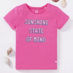 Ed-a-Mamma Girls Typography Printed Cotton T-shirt-27