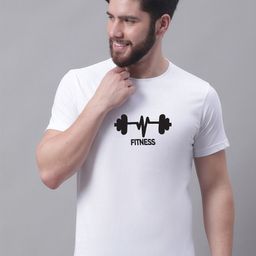 Friskers Fitness Printed Short Sleeves Cotton T-shirt-image-57