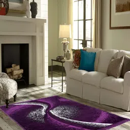 ZESTURE Lavender Abstract Regular Carpet-picture-22