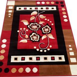 SANA CARPET Red & Brown Floral Printed Carpet-image-94