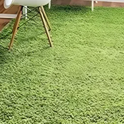 Shopgallery Green Textured Anti Skid Rectangle Shaggy Carpet-15