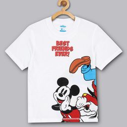 Kids Ville Boys Mickey & Friends Printed Cotton T-shirt-image-41