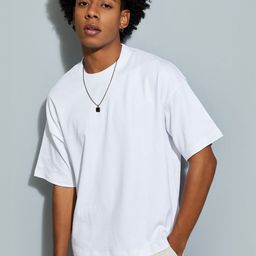 max Men Solid Round Neck Cotton Relaxed Fit T-shirt-picture-19