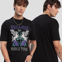 Beyoung Graphic Printed Drop-Shoulder Sleeves Oversized Cotton T-shirt-image-44