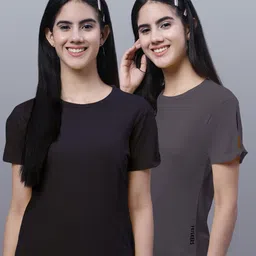 FBAR Pack Of 2 High Low Hem Pure Cotton T-shirts-image-83