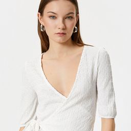Koton Self Design V-Neck Crop Top-image-69