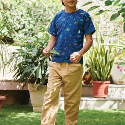Somersault Boys Printed Round Neck Short Sleeves Cotton T-shirt-image-40