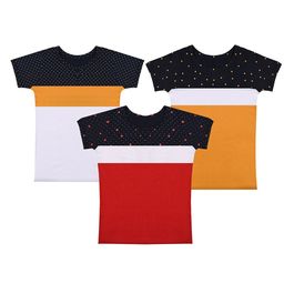BAESD Girls Pack Of 3 Colourblocked T-shirt-image-30