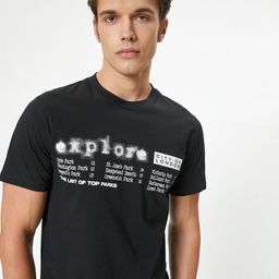 Koton Men Typography Printed Round Neck Pure Cotton T-shirt-image-19