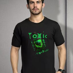 Elibolz Graphic Printed Round Neck Short Sleeves Cotton Applique Casual T-shirt-image-92