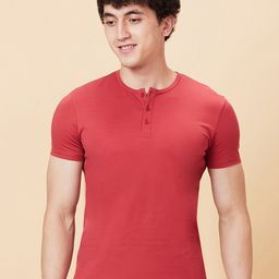 Being Human Henley Neck Cotton T-shirt-image-30